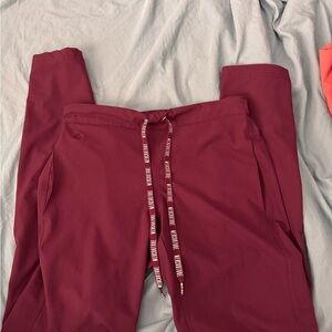 Burgundy Jogger Pants with Drawstring